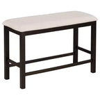 Juego de mesa de comedor de altura de mostrador Whisen de 6 piezas con estante, 4 sillas y un banco