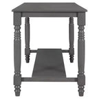 Juego de mesa de comedor de altura de mostrador Whisen de 6 piezas con estante, 4 sillas y un banco