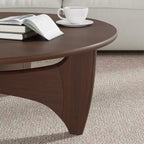 Mesa de centro redonda de madera maciza PexFix