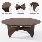 Mesa de centro redonda de madera maciza PexFix