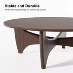 Mesa de centro redonda de madera maciza PexFix