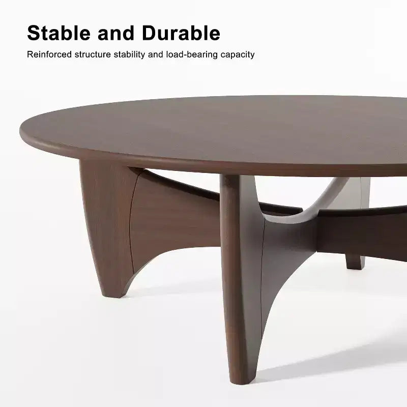Mesa de centro redonda de madera maciza PexFix