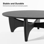 Mesa de centro redonda de madera maciza PexFix