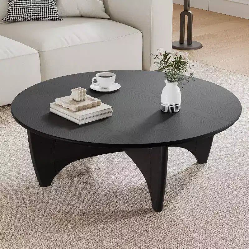 Mesa de centro redonda de madera maciza PexFix