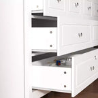 Famapy Cajonera Organizadora de Dormitorio con 8 Cajones, Diseño Clásico, Color Blanco