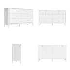 Famapy Cajonera Organizadora de Dormitorio con 8 Cajones, Diseño Clásico, Color Blanco