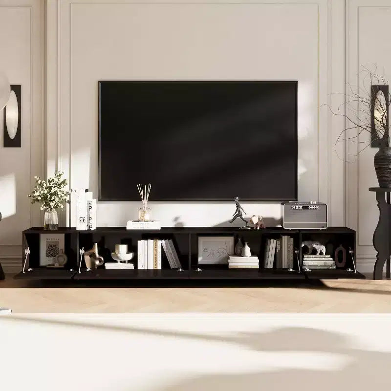 Mesita de Noche/Auxiliar con Diseño de Patrón Grabado en Relieve 3D, 12W, Negro Natural Marrón