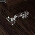 Mesita de Noche/Auxiliar con Diseño de Patrón Grabado en Relieve 3D, 12W, Negro Natural Marrón