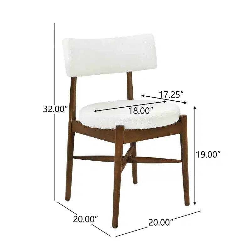 Christopher Knight Home Lumen Sillas de comedor modernas tapizadas en mezcla de lino y madera de caucho (juego de 2)