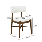 Christopher Knight Home Lumen Sillas de comedor modernas tapizadas en mezcla de lino y madera de caucho (juego de 2)