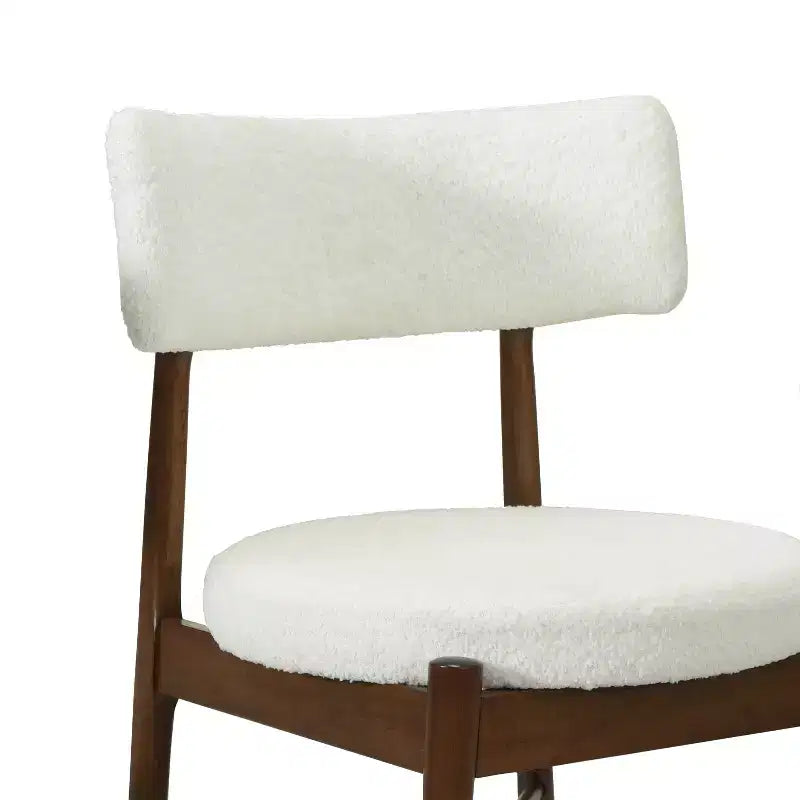 Christopher Knight Home Lumen Sillas de comedor modernas tapizadas en mezcla de lino y madera de caucho (juego de 2)