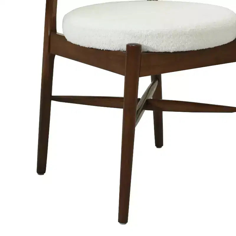 Christopher Knight Home Lumen Sillas de comedor modernas tapizadas en mezcla de lino y madera de caucho (juego de 2)