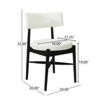 Christopher Knight Home Lumen Sillas de comedor modernas tapizadas en mezcla de lino y madera de caucho (juego de 2)