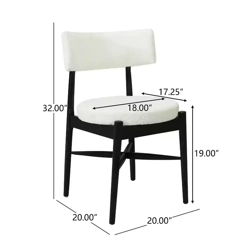 Christopher Knight Home Lumen Sillas de comedor modernas tapizadas en mezcla de lino y madera de caucho (juego de 2)