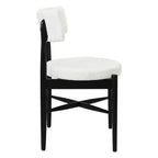 Christopher Knight Home Lumen Sillas de comedor modernas tapizadas en mezcla de lino y madera de caucho (juego de 2)