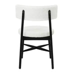 Christopher Knight Home Lumen Sillas de comedor modernas tapizadas en mezcla de lino y madera de caucho (juego de 2)