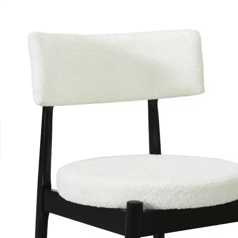 Christopher Knight Home Lumen Sillas de comedor modernas tapizadas en mezcla de lino y madera de caucho (juego de 2)