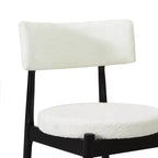 Christopher Knight Home Lumen Sillas de comedor modernas tapizadas en mezcla de lino y madera de caucho (juego de 2)