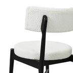 Christopher Knight Home Lumen Sillas de comedor modernas tapizadas en mezcla de lino y madera de caucho (juego de 2)