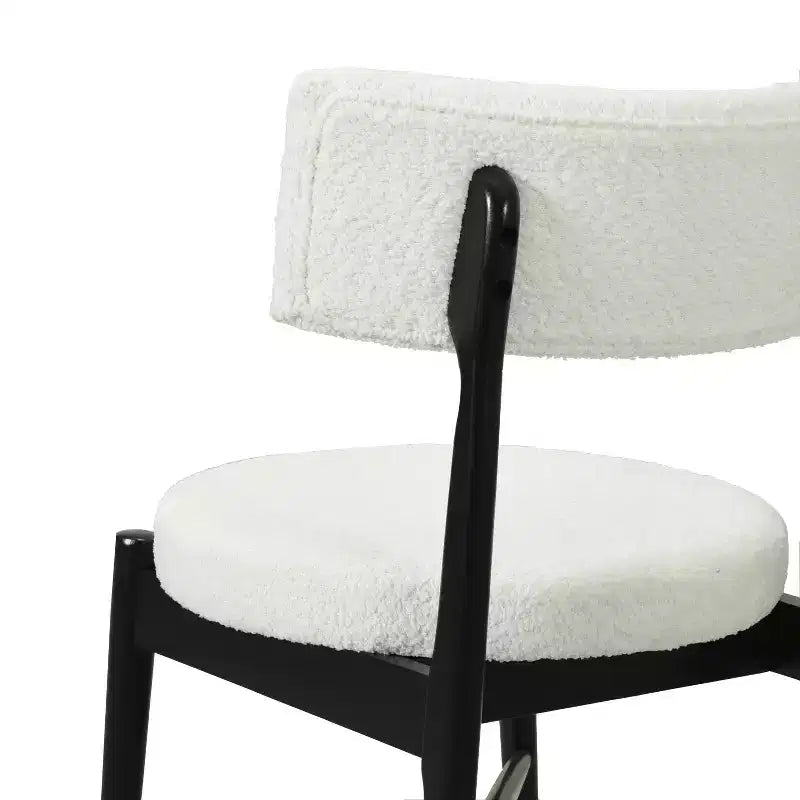 Christopher Knight Home Lumen Sillas de comedor modernas tapizadas en mezcla de lino y madera de caucho (juego de 2)