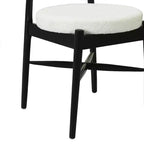 Christopher Knight Home Lumen Sillas de comedor modernas tapizadas en mezcla de lino y madera de caucho (juego de 2)