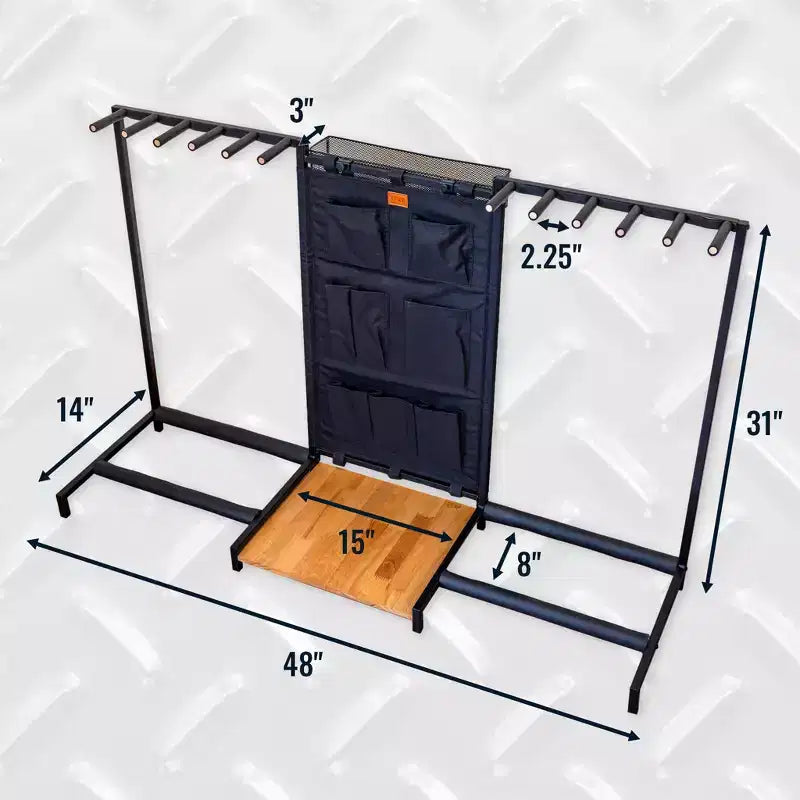 StoreYourBoard Headliner 10-Slot Guitar Rack | Negro