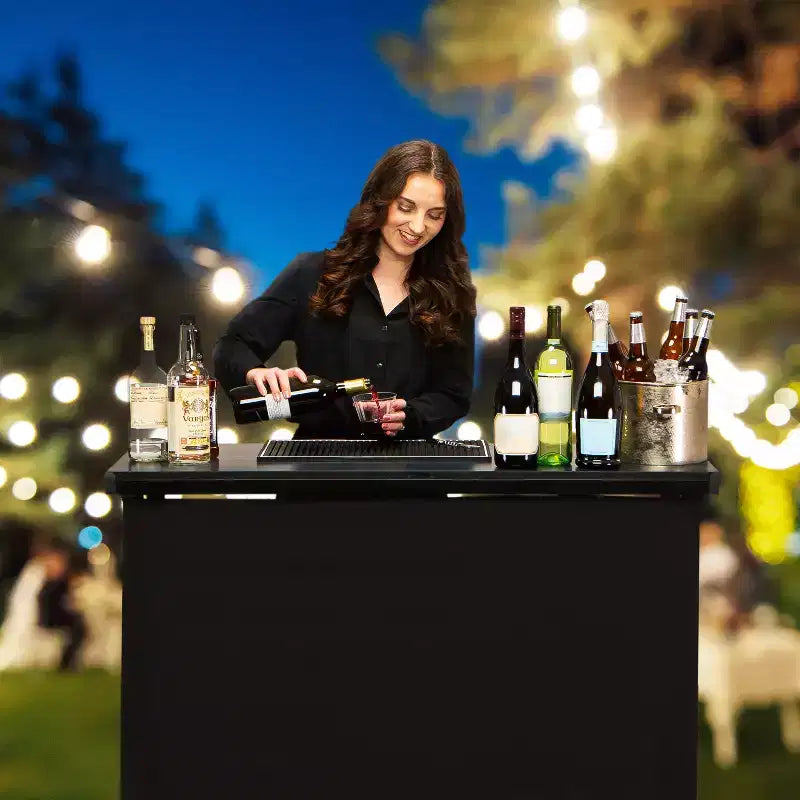 Mesa de bar plegable portátil de grado comercial para eventos en interiores y exteriores