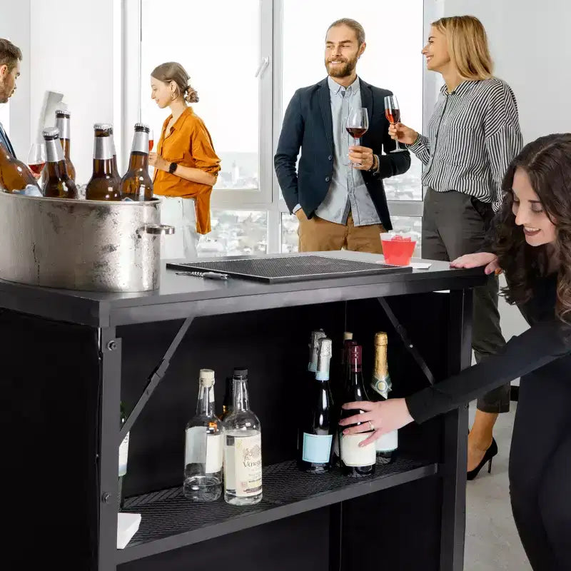 Mesa de bar plegable portátil de grado comercial para eventos en interiores y exteriores