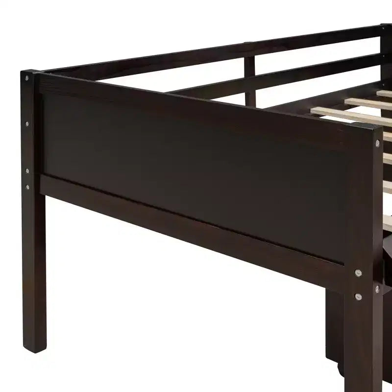 Whisen 78.5L x 79.2W Cama alta de tamaño individual con diseño moderno y dos cajas de almacenamiento