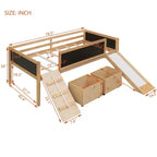 Whisen 78.5L x 79.2W Cama alta de tamaño individual con diseño moderno y dos cajas de almacenamiento