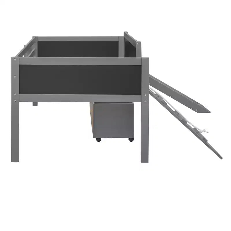 Whisen 78.5L x 79.2W Cama alta de tamaño individual con diseño moderno y dos cajas de almacenamiento