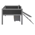 Whisen 78.5L x 79.2W Cama alta de tamaño individual con diseño moderno y dos cajas de almacenamiento