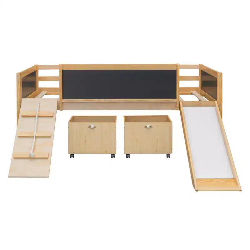 Whisen 78.5L x 79.2W Cama alta de tamaño individual con diseño moderno y dos cajas de almacenamiento