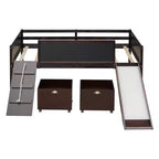Whisen 78.5L x 79.2W Cama alta de tamaño individual con diseño moderno y dos cajas de almacenamiento