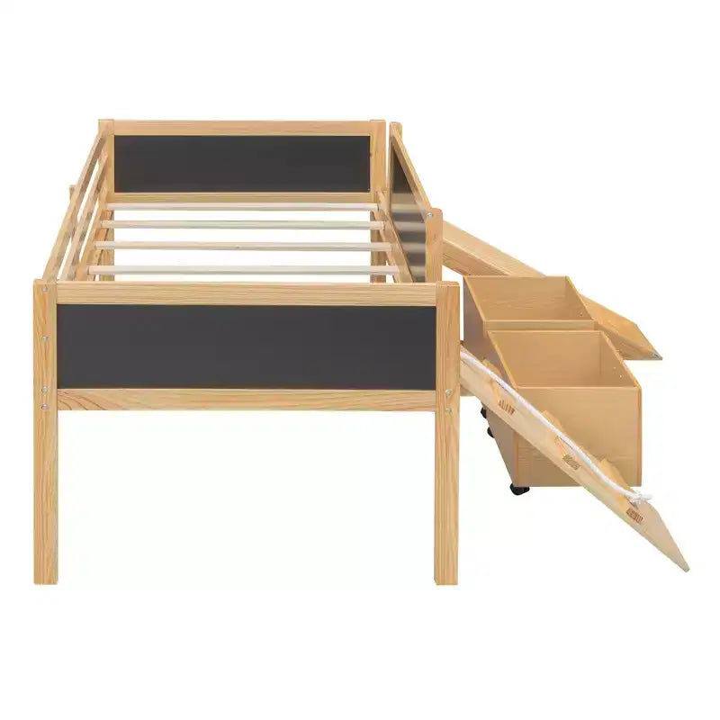 Whisen 78.5L x 79.2W Cama alta de tamaño individual con diseño moderno y dos cajas de almacenamiento