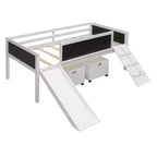 Whisen 78.5L x 79.2W Cama alta de tamaño individual con diseño moderno y dos cajas de almacenamiento