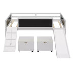 Whisen 78.5L x 79.2W Cama alta de tamaño individual con diseño moderno y dos cajas de almacenamiento