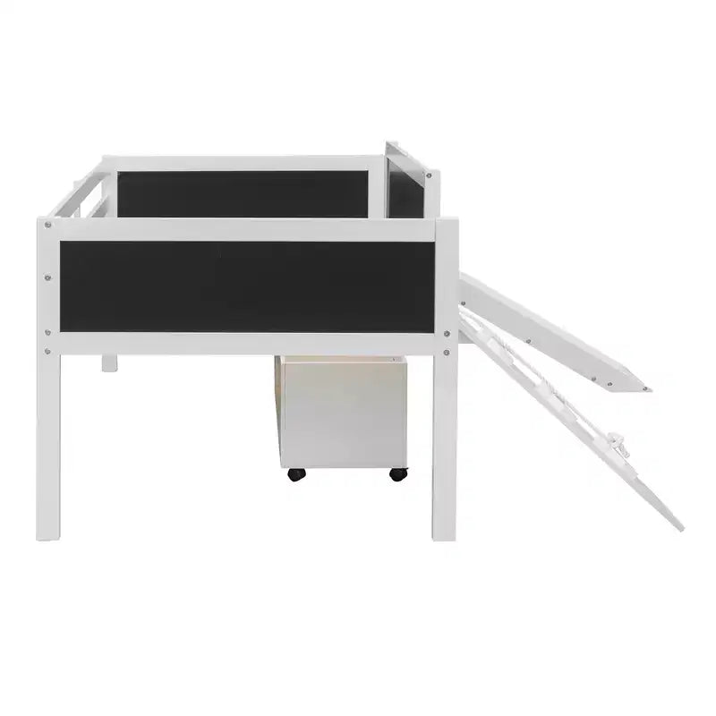 Whisen 78.5L x 79.2W Cama alta de tamaño individual con diseño moderno y dos cajas de almacenamiento