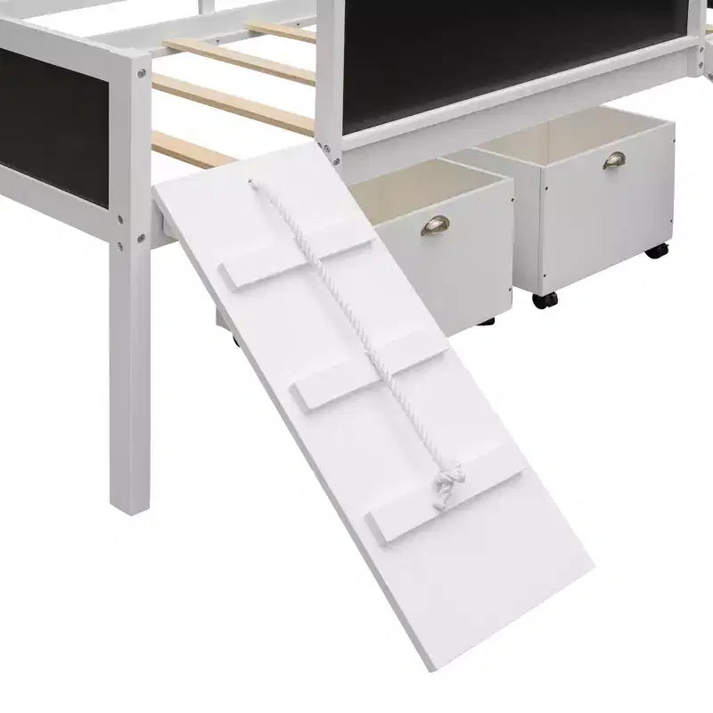 Whisen 78.5L x 79.2W Cama alta de tamaño individual con diseño moderno y dos cajas de almacenamiento