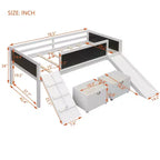 Whisen 78.5L x 79.2W Cama alta de tamaño individual con diseño moderno y dos cajas de almacenamiento