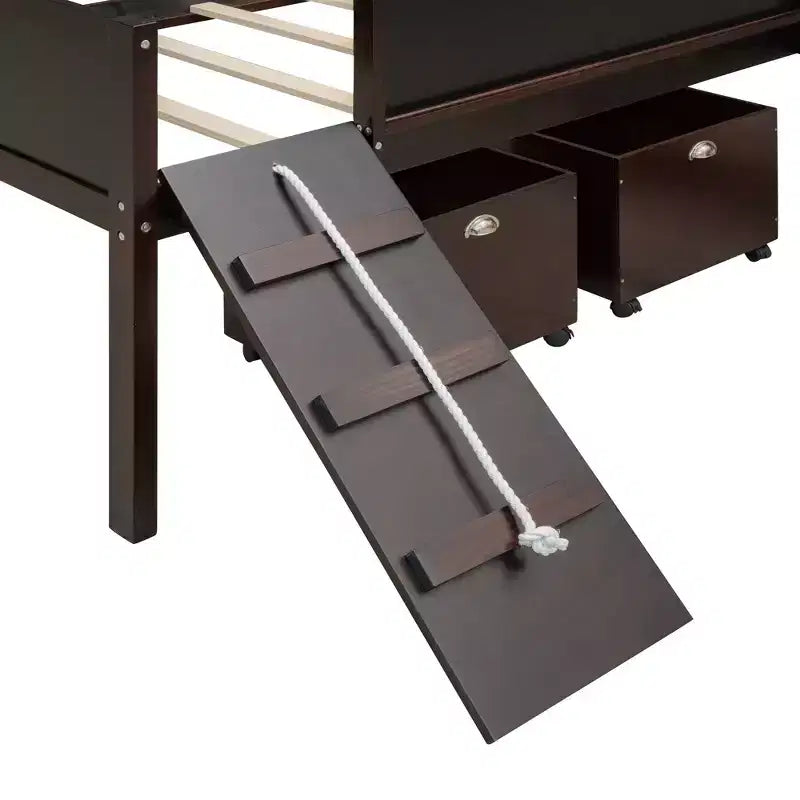 Whisen 78.5L x 79.2W Cama alta de tamaño individual con diseño moderno y dos cajas de almacenamiento
