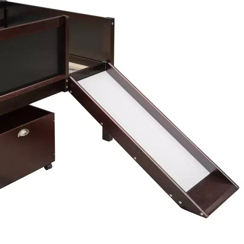 Whisen 78.5L x 79.2W Cama alta de tamaño individual con diseño moderno y dos cajas de almacenamiento