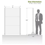 Celosía de privacidad de acero galvanizado con patrón de triángulos en V, 183 cm de alto x 120 cm de ancho, color negro