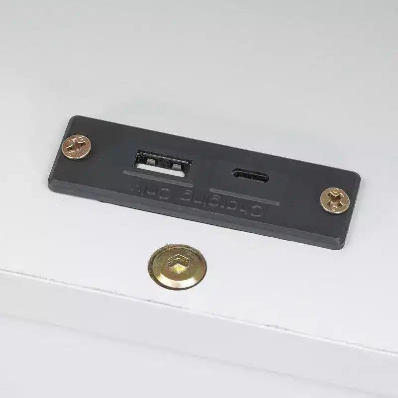 Cama Nido Twin con Cajones, Nido, Cabecero, Mesa de Almacenamiento, Carga USB