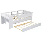 Cama Nido Twin con Cajones, Nido, Cabecero, Mesa de Almacenamiento, Carga USB