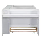 Cama Nido Twin con Cajones, Nido, Cabecero, Mesa de Almacenamiento, Carga USB
