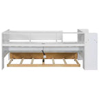 Cama Nido Twin con Cajones, Nido, Cabecero, Mesa de Almacenamiento, Carga USB