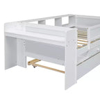 Cama Nido Twin con Cajones, Nido, Cabecero, Mesa de Almacenamiento, Carga USB