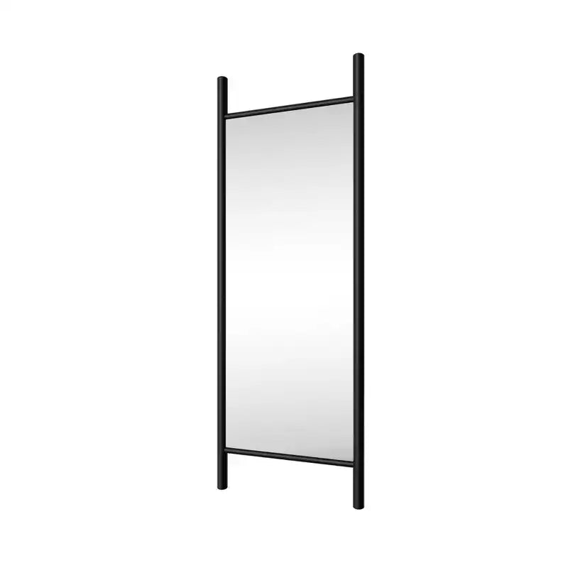 Espejo Rectangular de Cuerpo Entero de Madera con Borde Negro 160x60x2cm