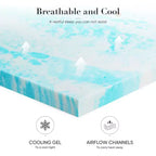 Colchón de Espuma Viscoelástica Azul de 3 Pulgadas Tamaño Queen para una Comodidad Suprema C Solución de Descanso Premium